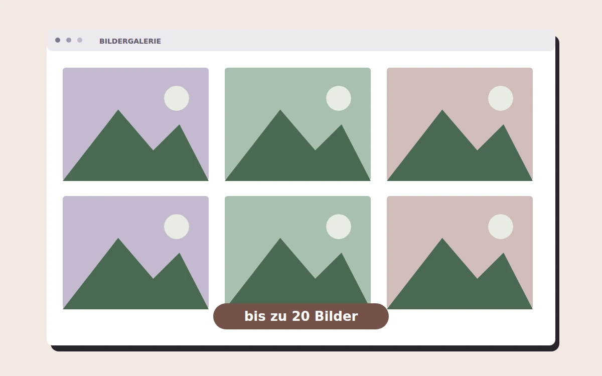 Gestaltungsbeispiel: Bildergalerie ergänzen – bis zu 20 Bilder